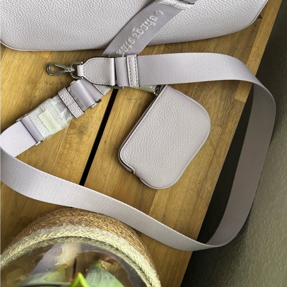 KATE SPADE Emma Shoulder/crossbody Blue & White Bag w/ pouch frozen lilac - Picture 8 of 16